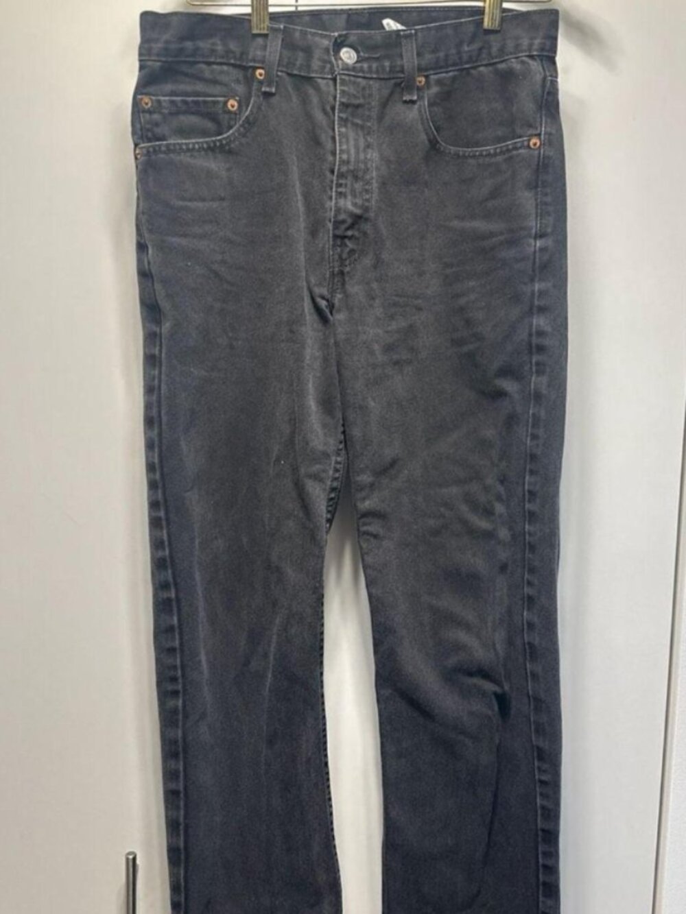 Vintage Levi's 505 Regular Fit Black Denim Jeans W32 L30